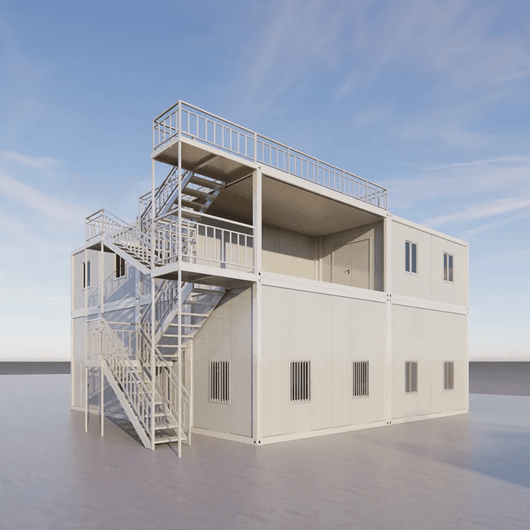 Luxury Prefab Villa Building Container Hotel Rooms With Garage 20ft 40ft 4