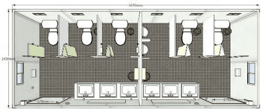Quick Assembling Portable Prefab Container House Public Toilet For Sale 7