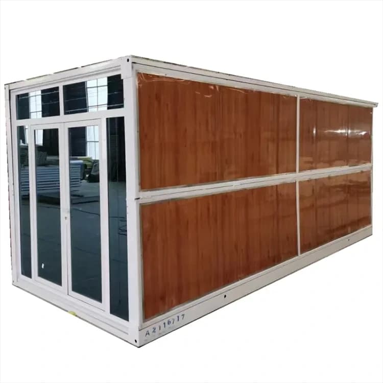 Factory Customized Prefab Folding Box Integrated Container House Foldable Portable Modular Glass Prefabricated Home 1