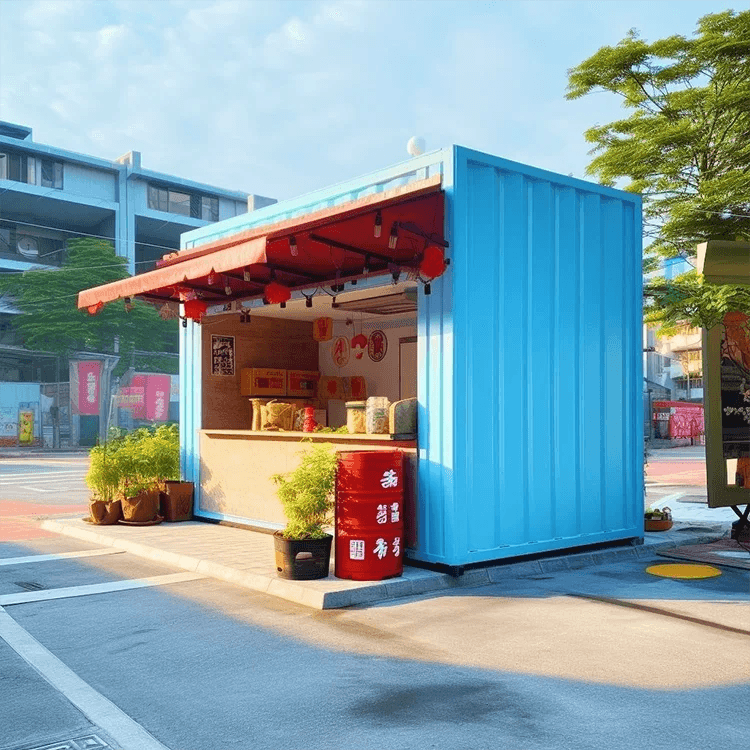 Affordable Modern Restaurant: Ice Cream Container House