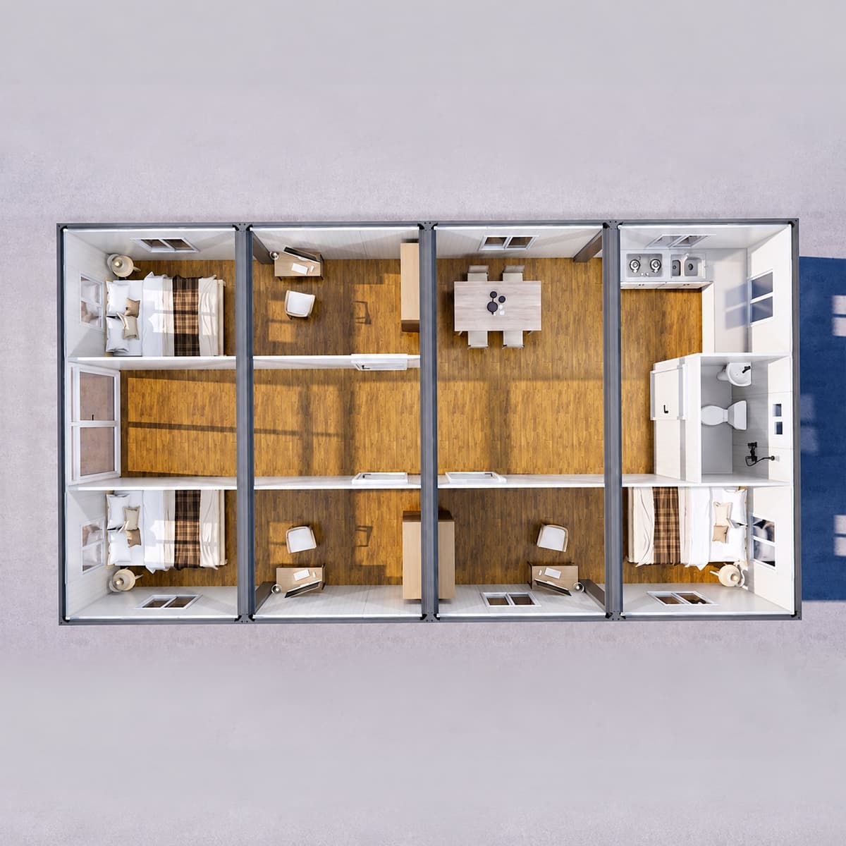 40ft Prefab Container House Layout