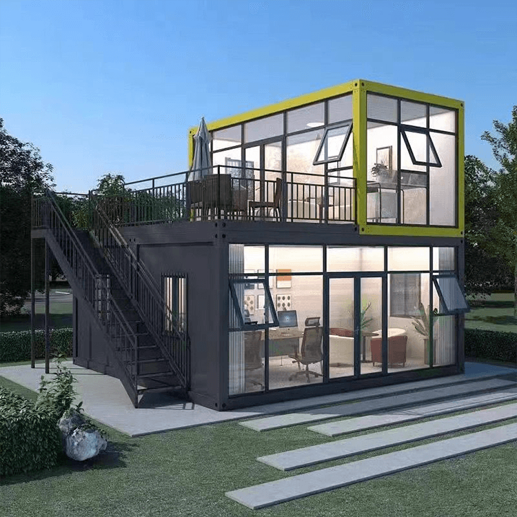 Supplier Low Cost Modular Unit Home Basin Cheap Prefabricated Container Homes Two Storey 2 Floor Prefab Modular House For Europe 2