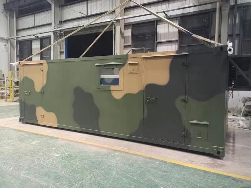 Special custom camouflage/Army green container houses for outdoor, military use 3
