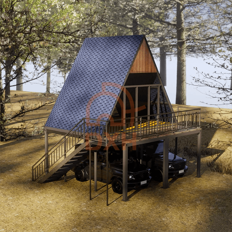 Portable Modular Triangle Prefab Folding Container Barn House Ready Made Hurricane Resistance Luxury Economical Beach Home 6