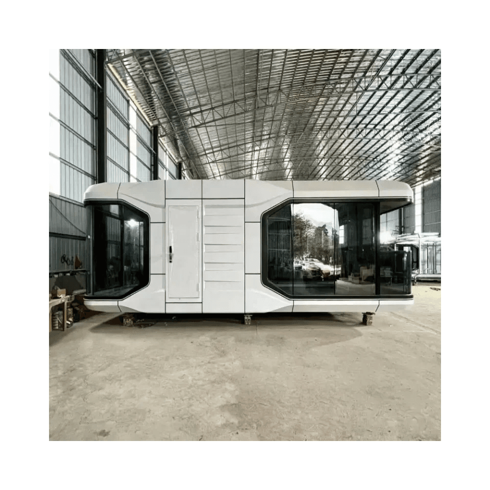 Luxury Outdoor Mobile Tiny House: Prefab Space Capsule Cabin