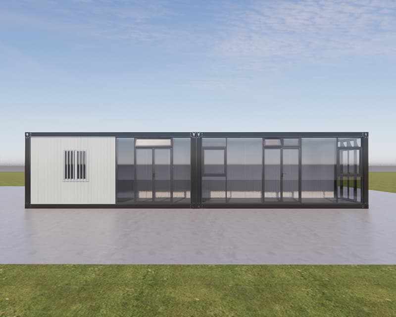 Fashion Glass Curtain Walls Of Prefab Exhibition Room 4