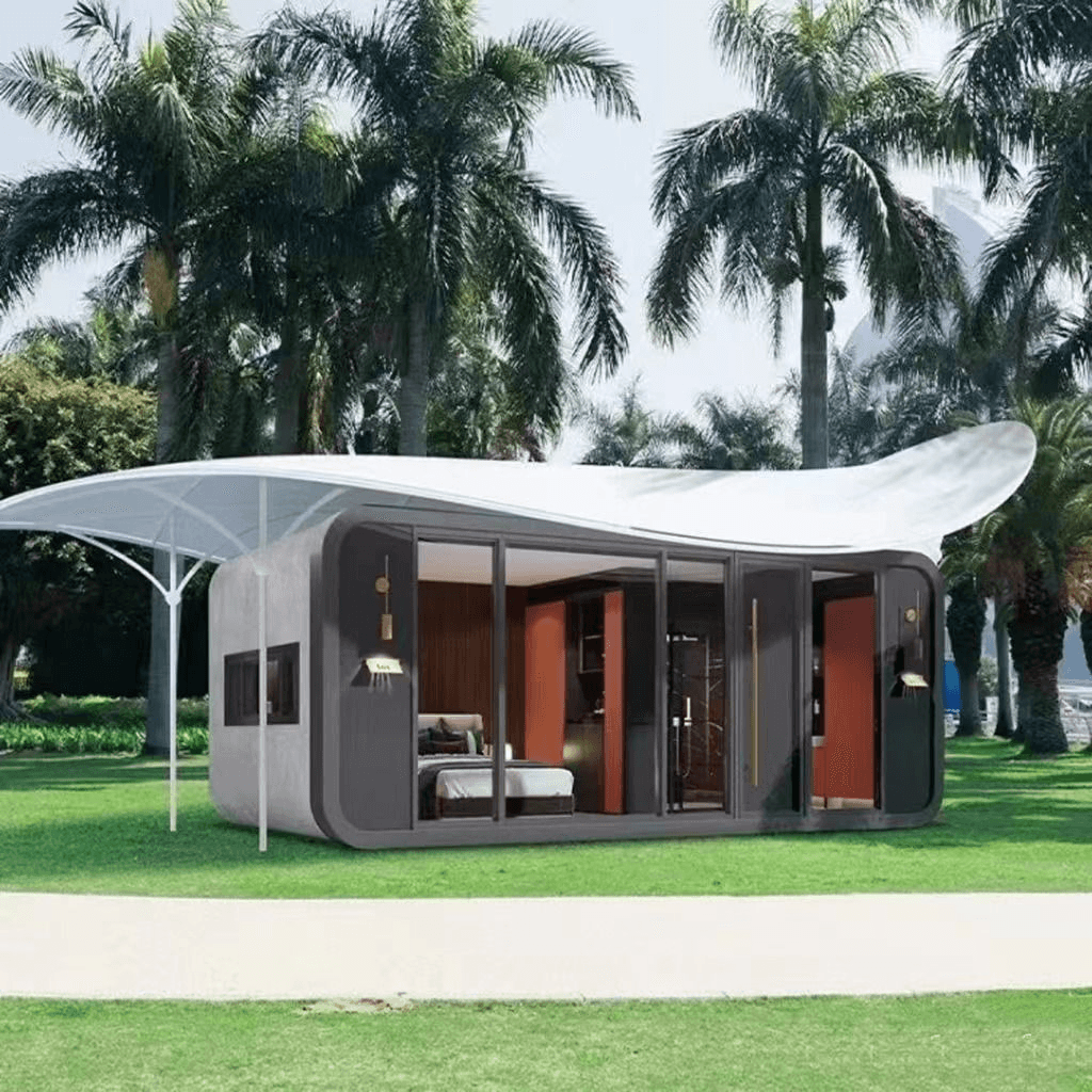 Affordable Prefab 2 Bedroom Container Home: Compact, Multi-purpose Airship Pod for Residential & Commercial Spaces