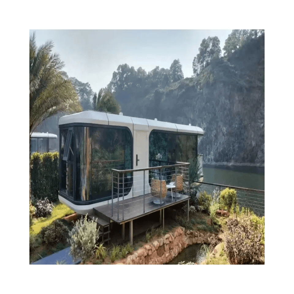 Luxury Outdoor Mobile Tiny House: Prefab Space Capsule Cabin 6