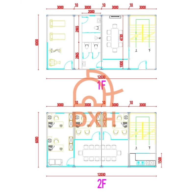 2-story-Modular-Office-Building-Floor-Plan-Design