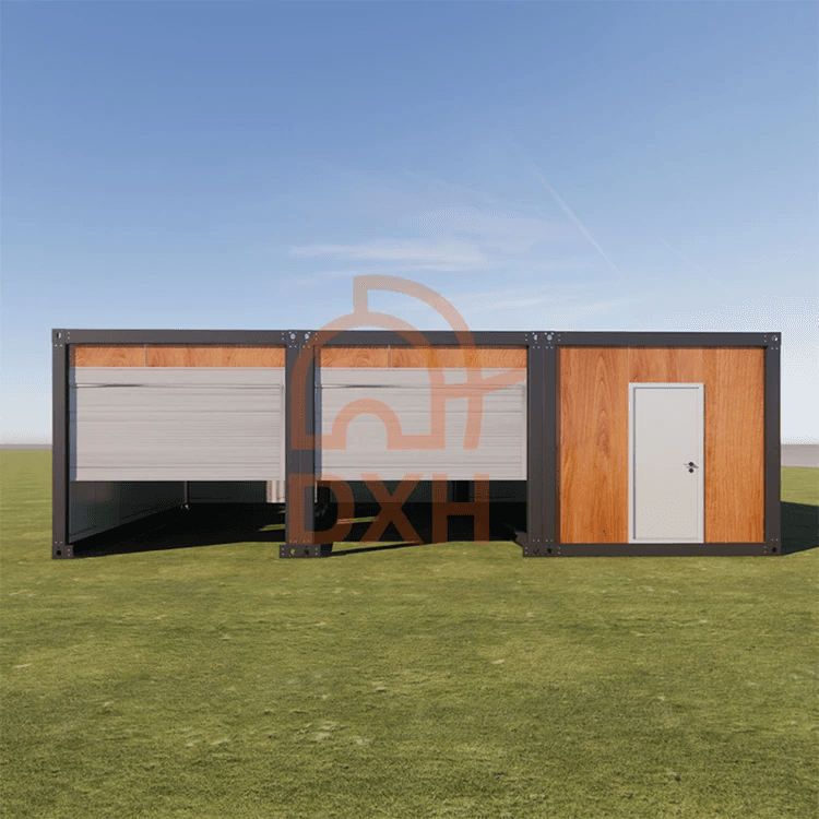 Easy Mobile Temporary Site Construction House Flat Pack Container Home Used for garage or warehouse storage 6