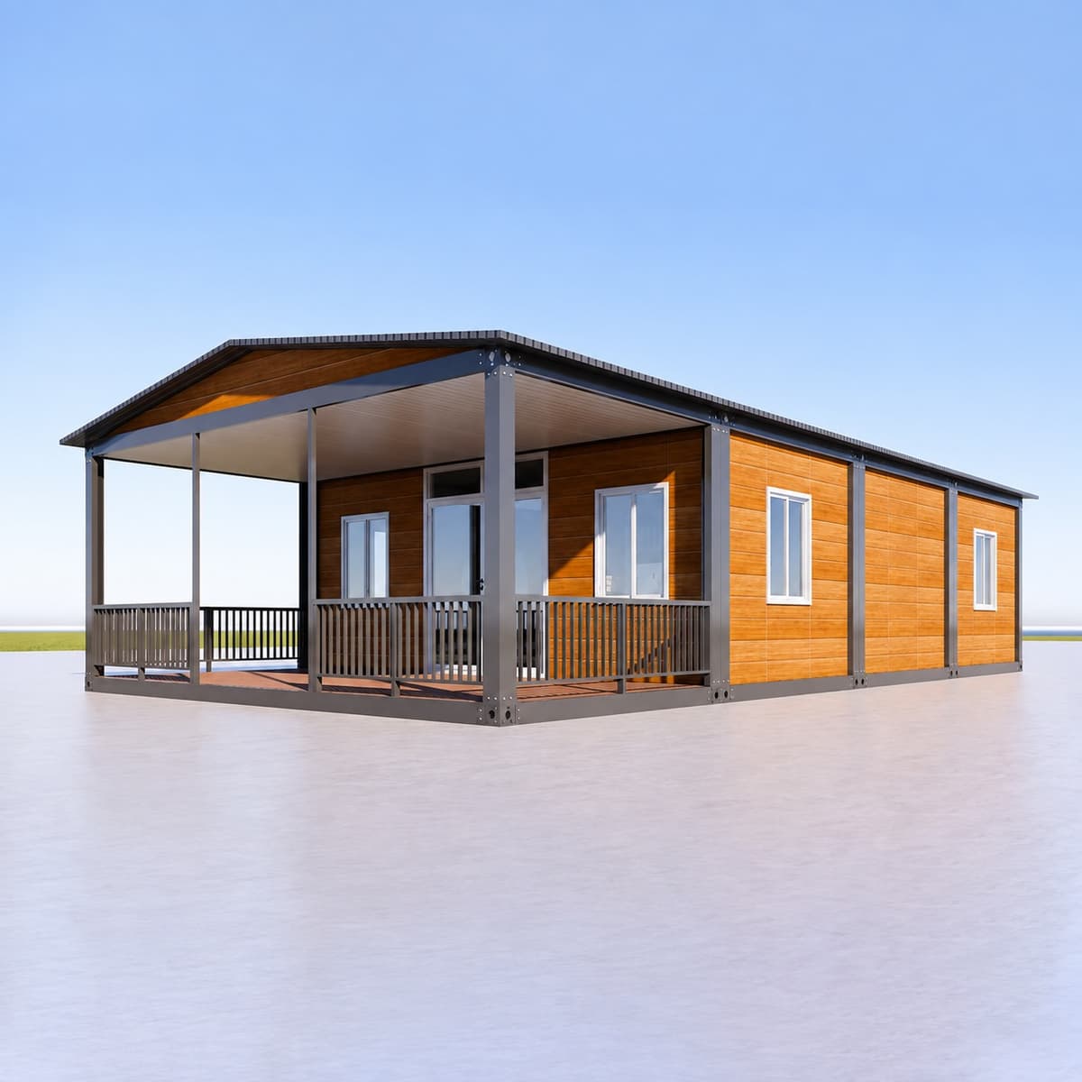 30ft Flat Pack Container House with Roof 2