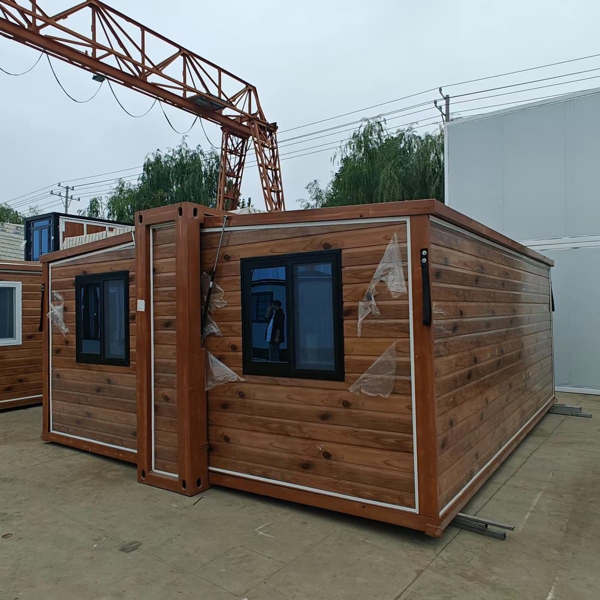40ft Expandable Prefabricated Container Houses Wooden Insulated Portable