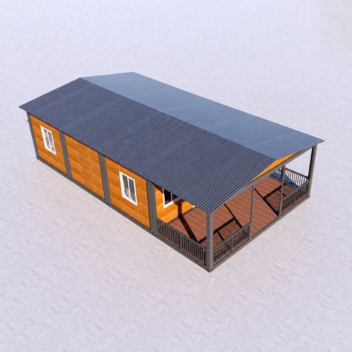 30ft Flat Pack Container House with Roof 3