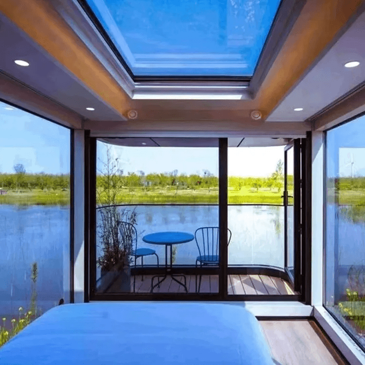 20FT/40FT Apple Cabin Modern Design Prefab Living Movable Luxury Fashion Garden Pod Modular Container Homes 5