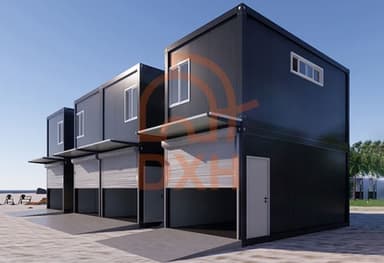 Flat Pack Container with Garage
