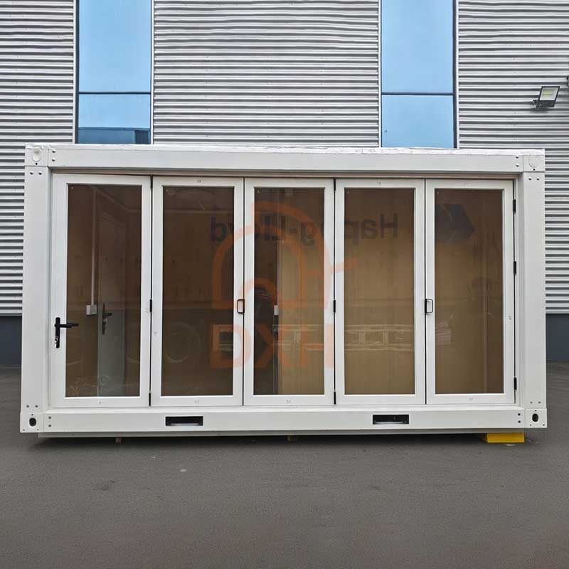 Prefab Container Office with Bi-fold Glass Doors