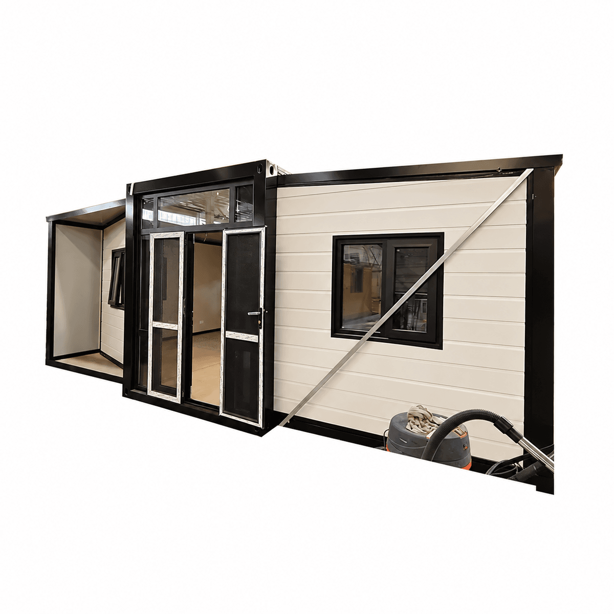 20ft Expandable Container House High Quality Affordable Australia Standard  White Cladding Panels And Screen Door House 1
