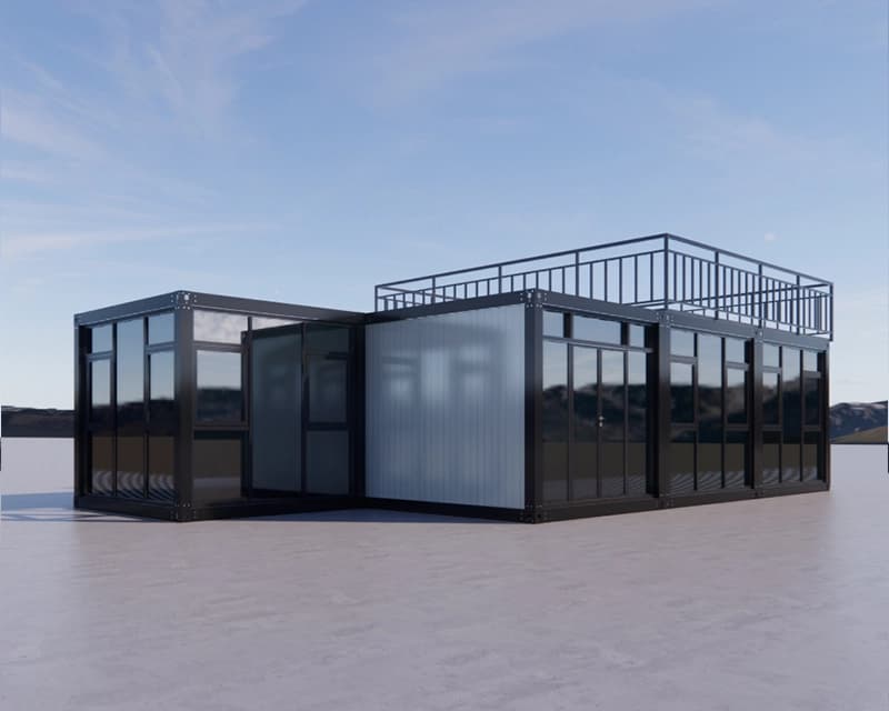 Prefab Retail Stores With Terrace On Top 1