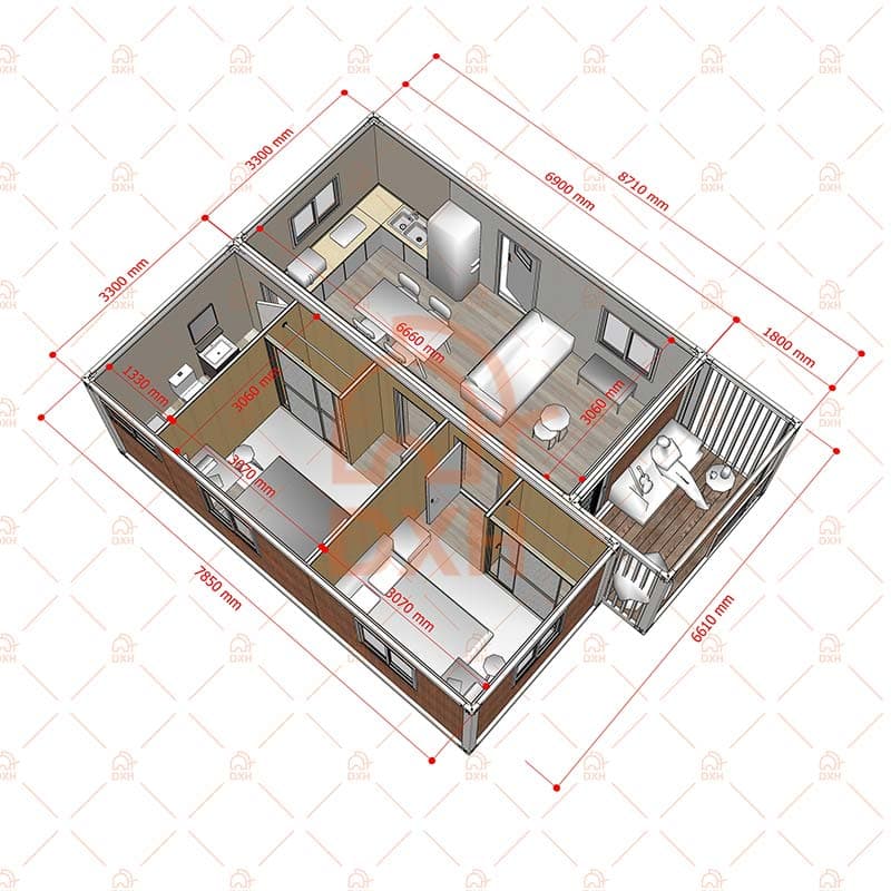 2-Bedroom-Residential-Container-Home-Floor-Plan