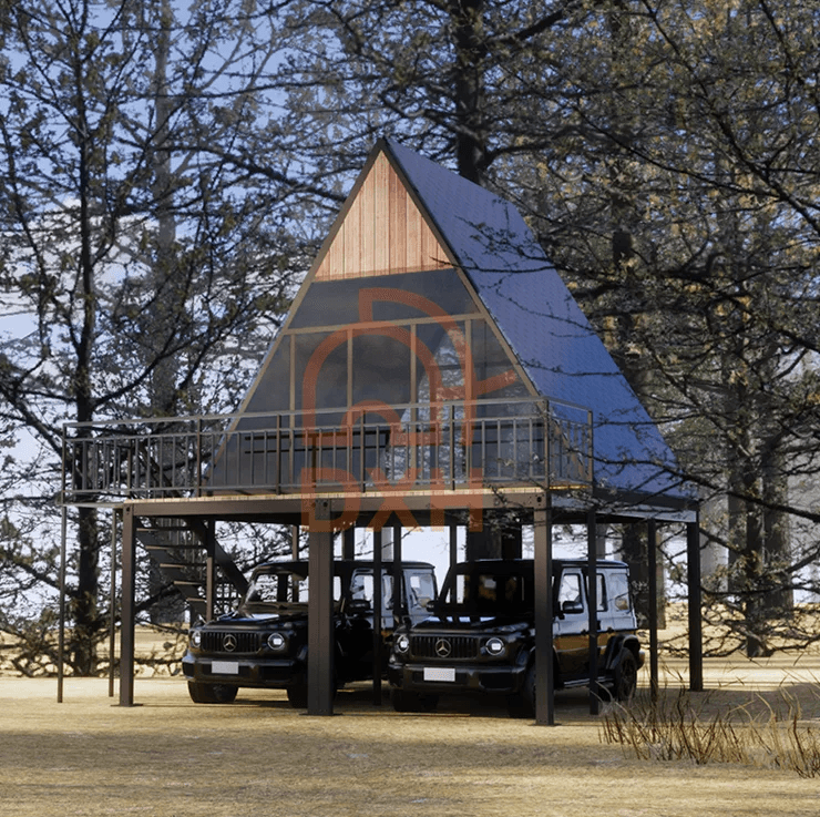 Portable Modular Triangle Prefab Folding Container Barn House Ready Made Hurricane Resistance Luxury Economical Beach Home 7