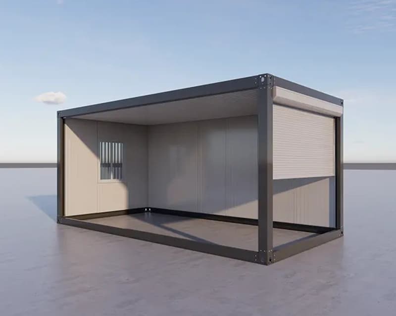 Prefab garage with rolling door 3