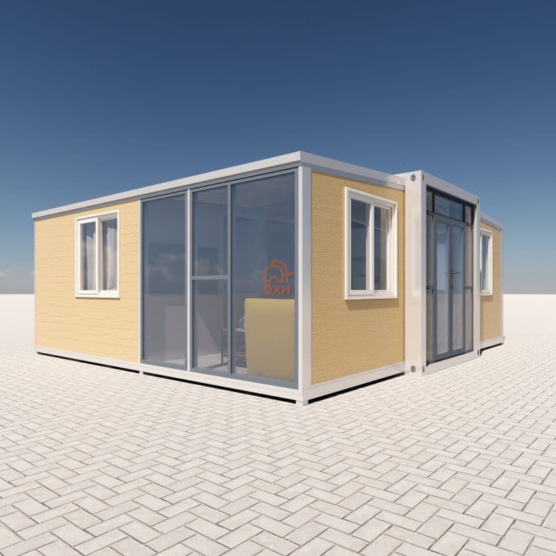 Cowinlife luxury 20ft expandable container house with 2 bedrooms 1 bathroom and Calcium silicate panels 7
