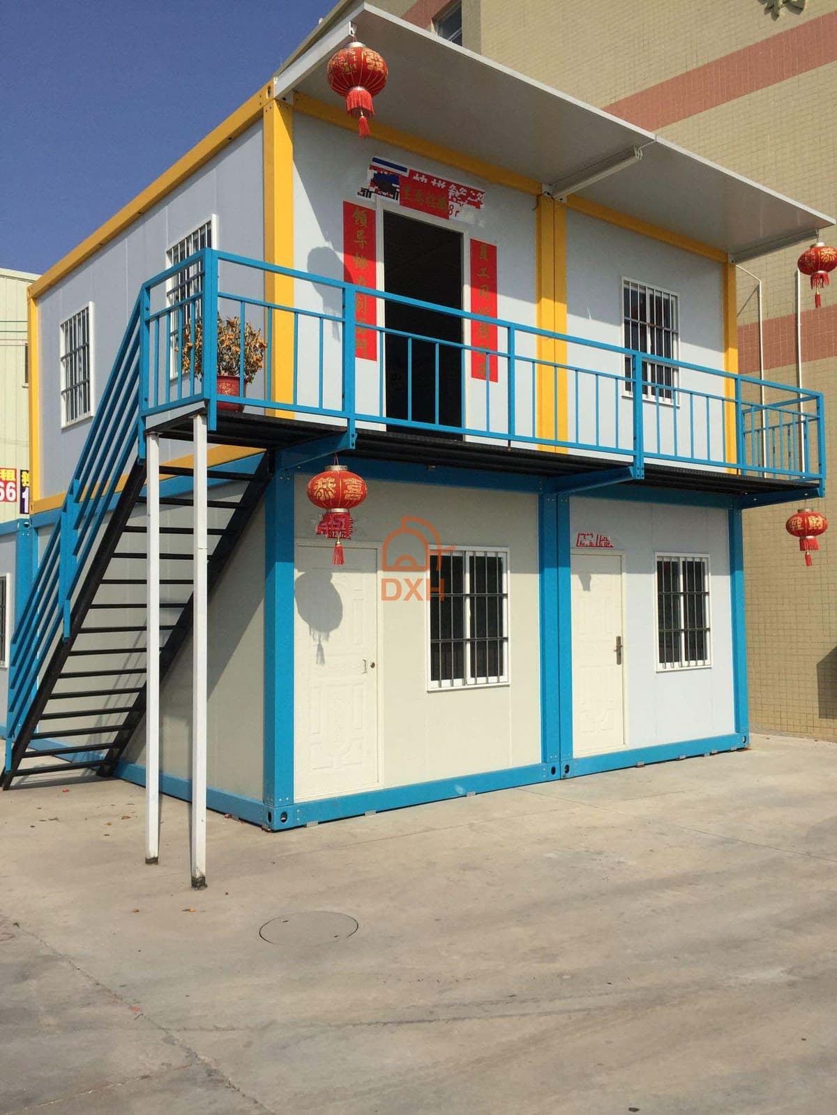 Detachable container house with EPS or rock wool wall panel