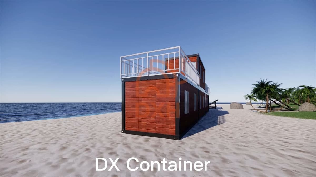 Build a double terrace container house with a sense of design