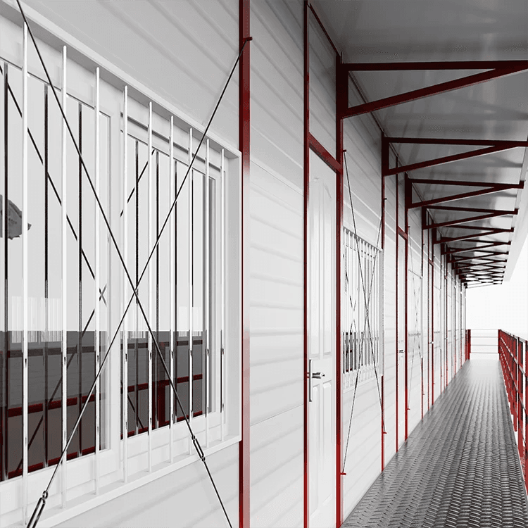 Suppliers 20 40 Feet Luxury Prefab Container Houses Flat Pack Used in school dormitory, hospital dormitory, office dormitory 4