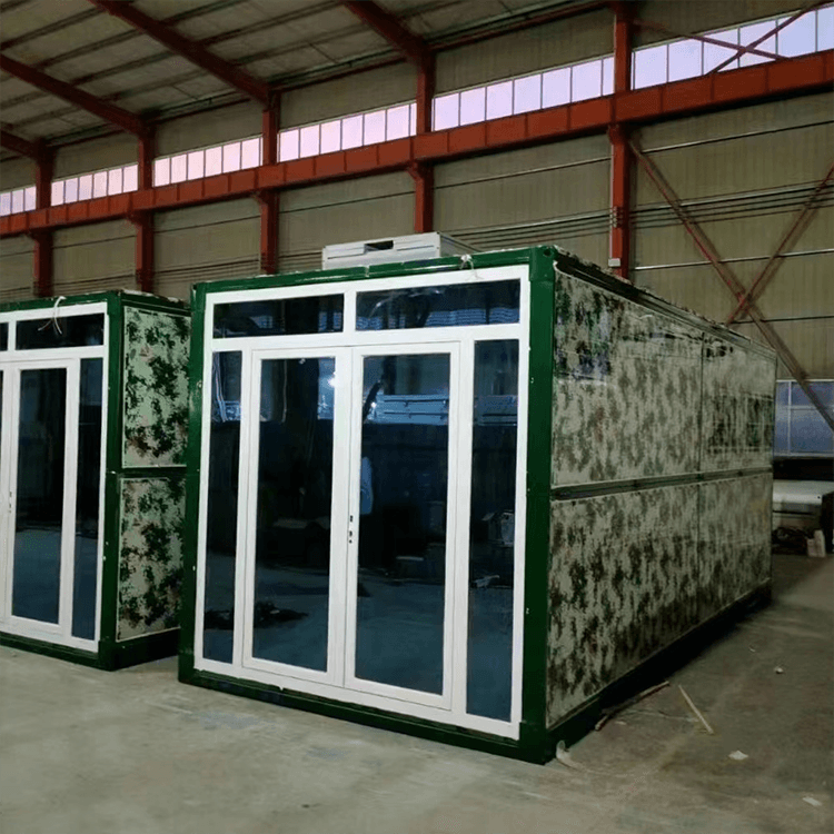 Factory Customized Prefab Folding Box Integrated Container House Foldable Portable Modular Glass Prefabricated Home 4