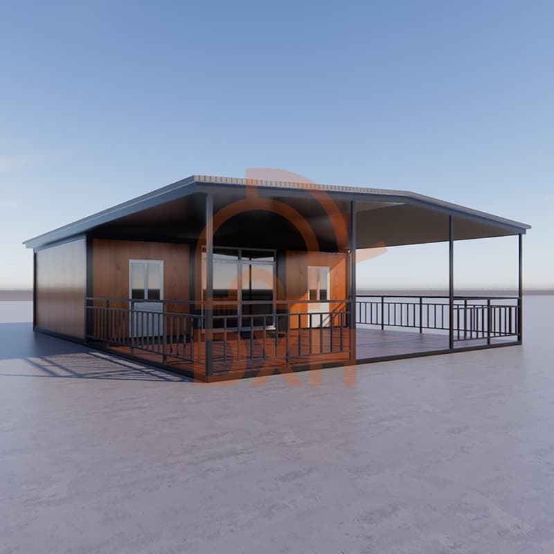 Classic wood grain design prefabricated container house 1