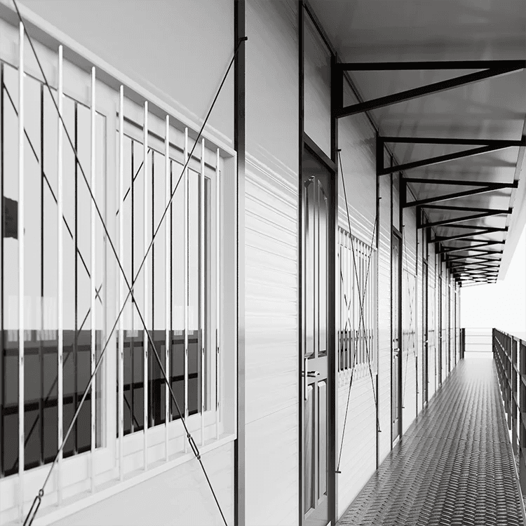 Prefab Container Homes 2 3 Story Prefabricated Hotel Flat Pack House With Toilet For Schools 4