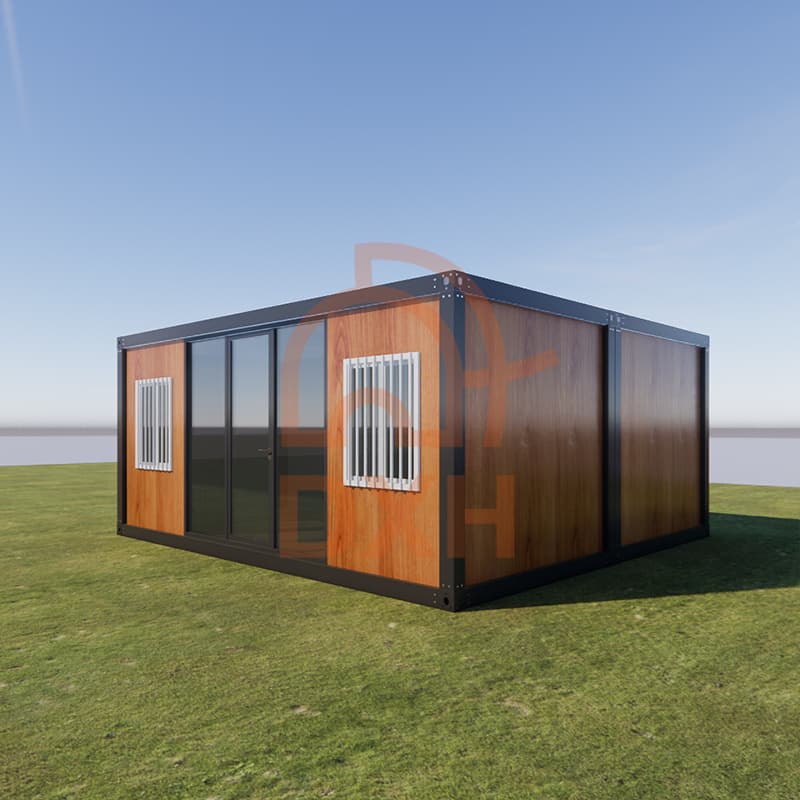 Classic wood grain design prefabricated container house 16