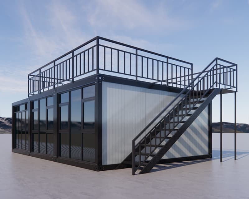 Prefab Retail Stores With Terrace On Top 3