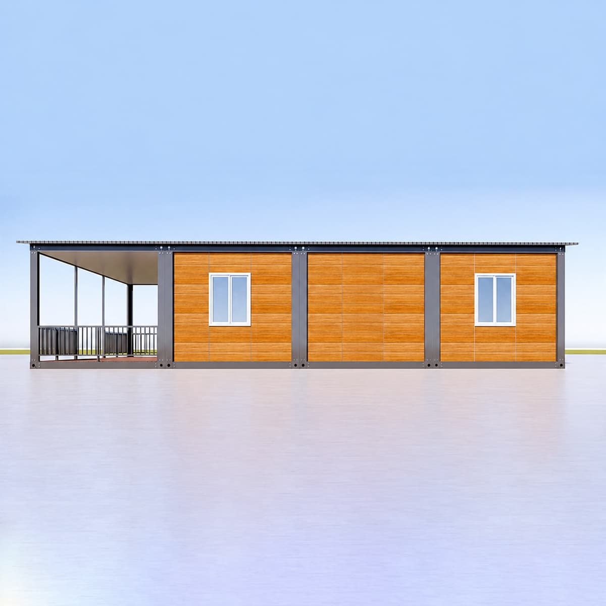 30ft Flat Pack Container House with Roof 4