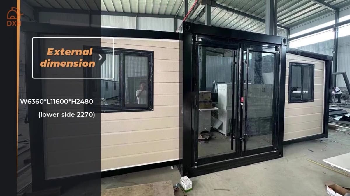 Beautiful exterior cladding 40ft expandable house affordable prefab house 1