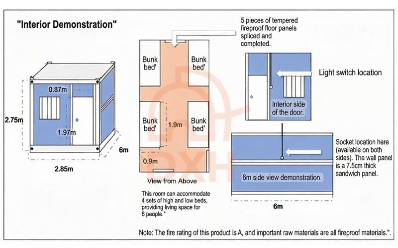 Folding-Temporary-Site-Housing-Layout