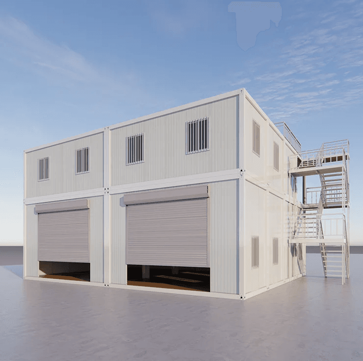 Luxury Prefab Villa Building Container Hotel Rooms With Garage 20ft 40ft