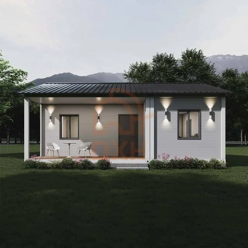 Light-Gray-One-Bedroom-Prefab-House-for-Sale