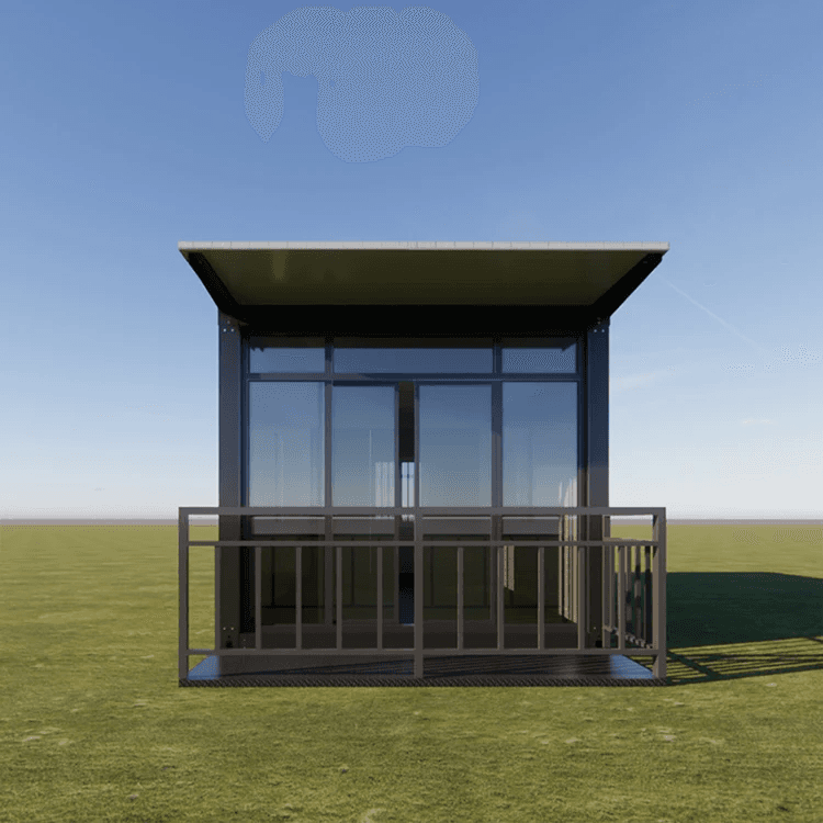 Compact Wooden Grain Container House: Your Perfect Small Shop 3