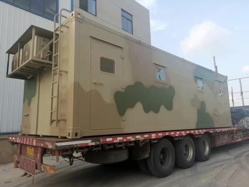 Special custom camouflage/Army green container houses for outdoor, military use 2