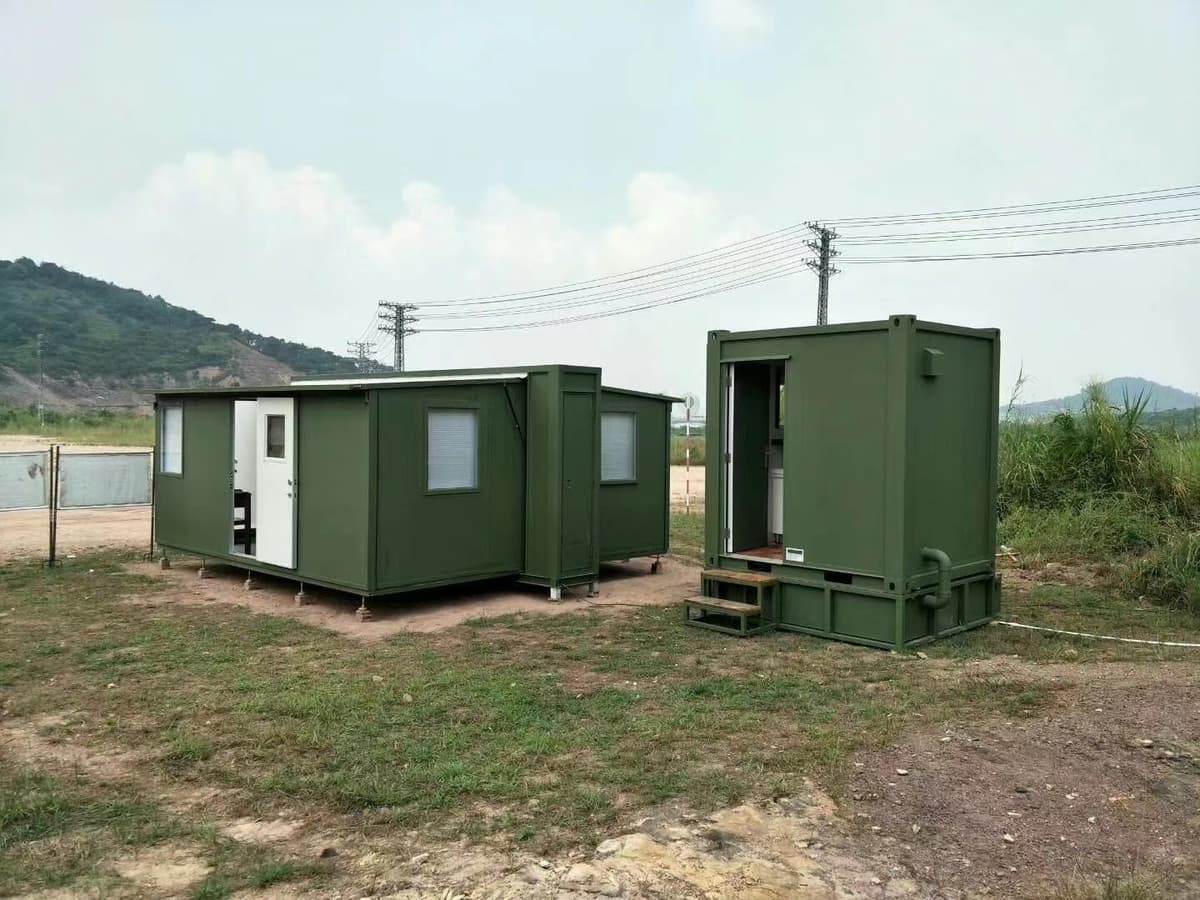 Special custom camouflage/Army green container houses for outdoor, military use 6