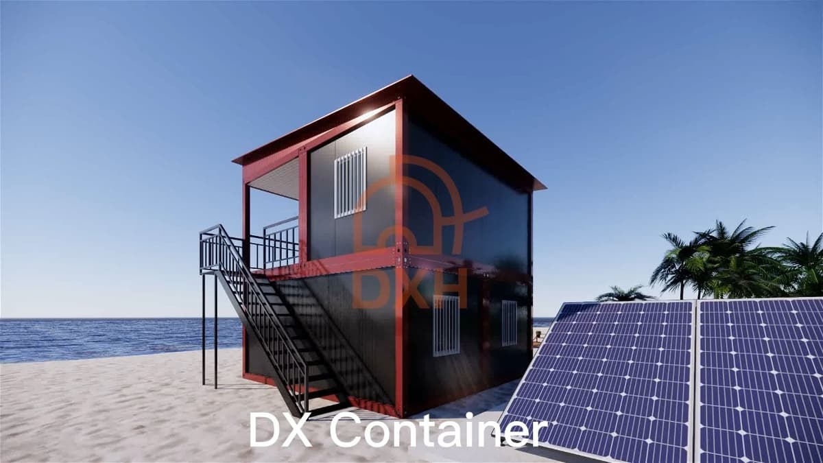 A large container house with terrace for 2-4 people