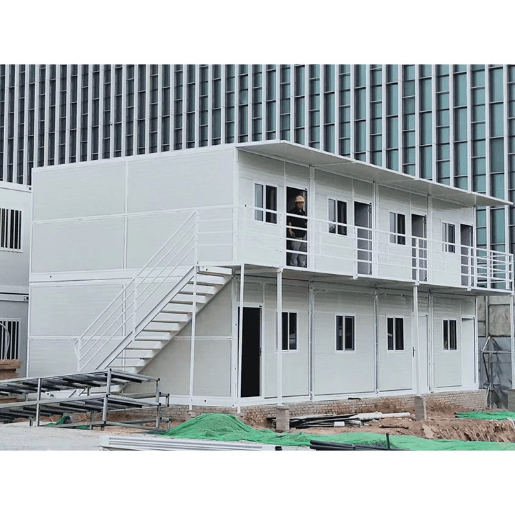 Wholesale Custom Prefabricated Foldable Rate Homes Rack Folding Partitions Prefab House Double Floors Container Home For Sale 6