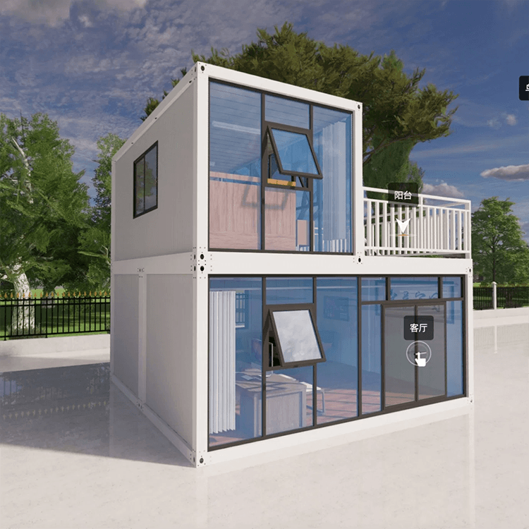 Supplier Low Cost Modular Unit Home Basin Cheap Prefabricated Container Homes Two Storey 2 Floor Prefab Modular House For Europe 5