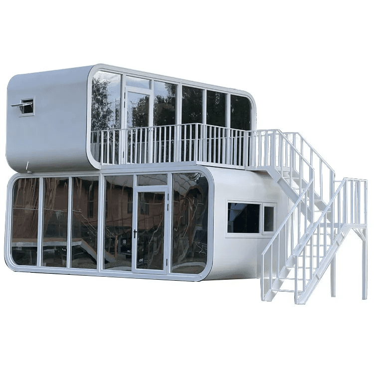20ft 40ft Outdoor Modern Popular Prefab House Tiny House Mobile Working House Office Pod Apple Cabin 2