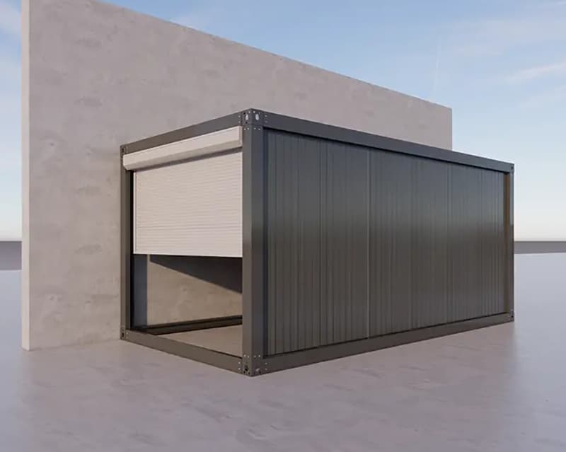 Prefab garage with rolling door 6