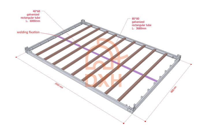 Steel Container Garage Floor Structure