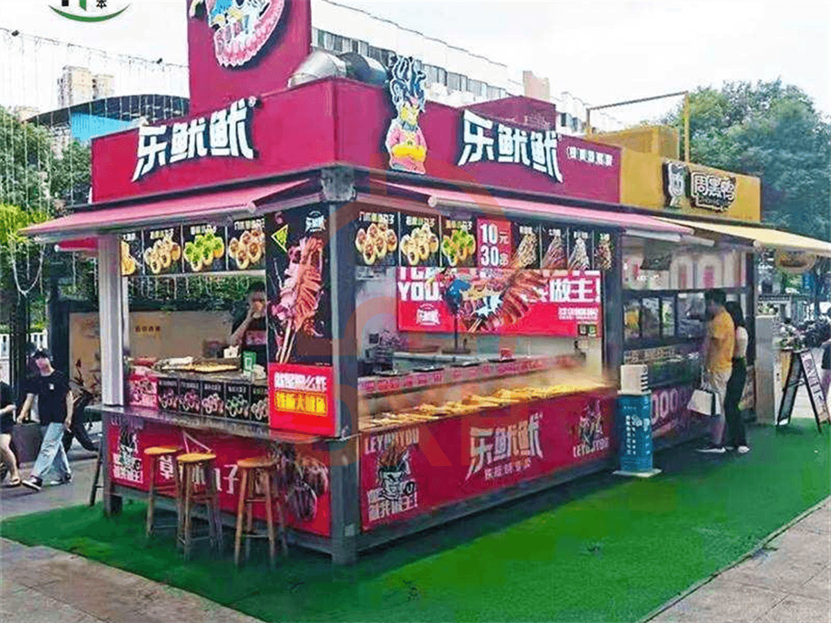 Design an independent container shop that can be used for street sales