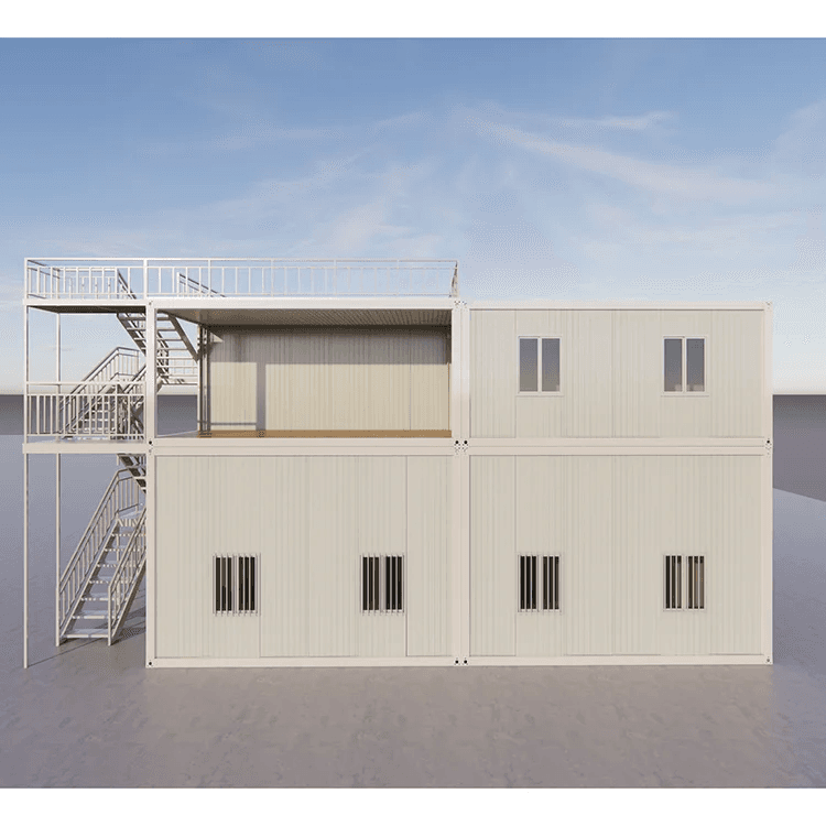 Luxury Prefab Villa Building Container Hotel Rooms With Garage 20ft 40ft 6